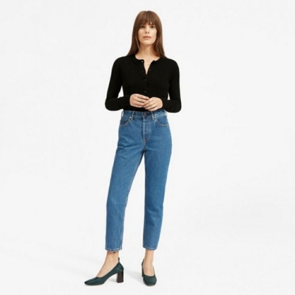 NEW Everlane The Curvy 90s Cheeky High Rise Straight Leg Organic Jeans, Size 28